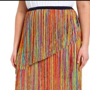 Eloquii Multicolor Fringe Skirt